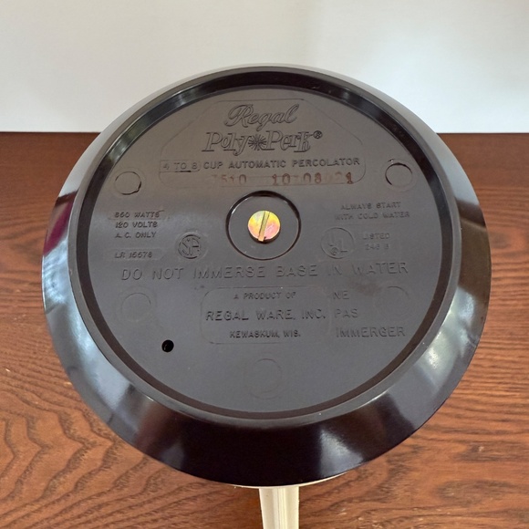 Vtg Daisy Floral Regal Poly Perk Coffee Maker 1980 4-8 cup NEW Unused USA Retro - Picture 5 of 13